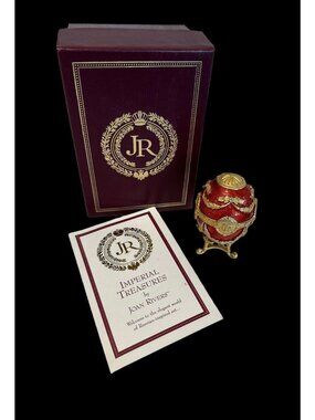 Vintage JOAN RIVERS Imperial Treasures The Portrait" Collectors Egg With Box COA